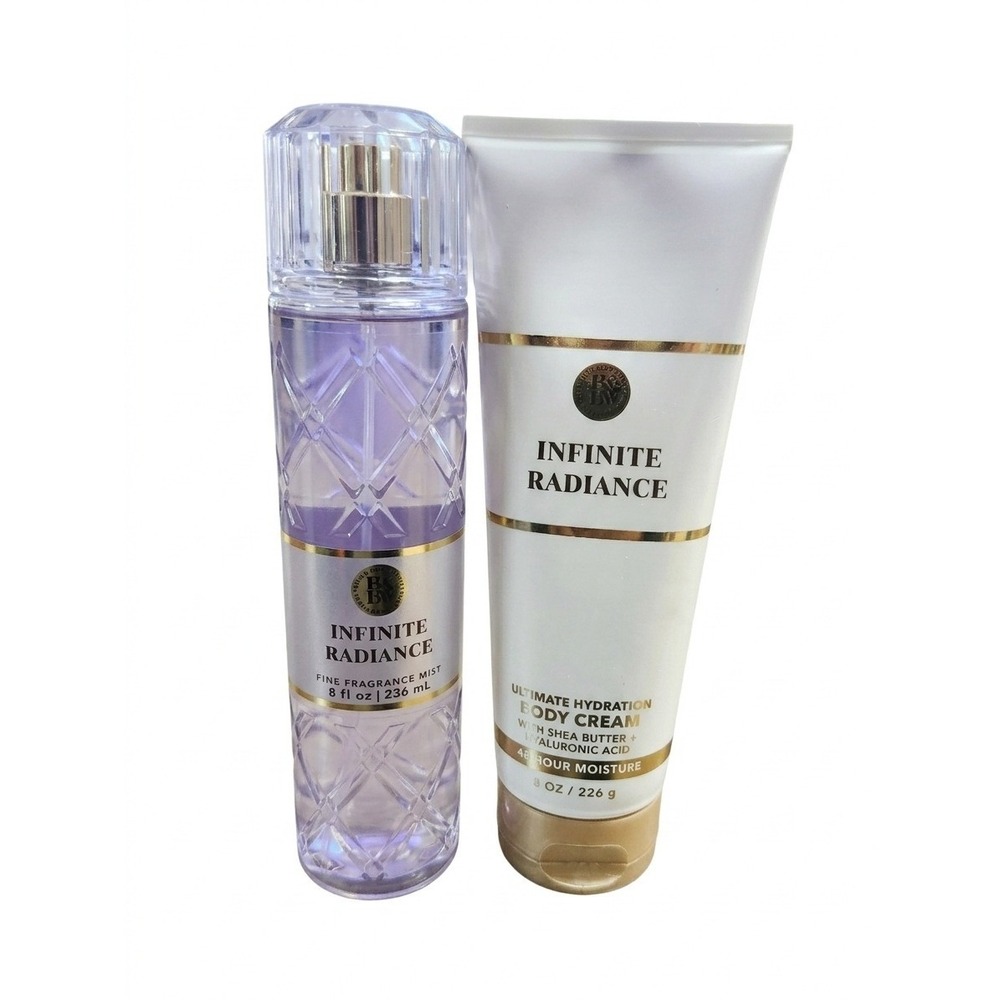 Bath & Body Works Infinite Radiance Fine Fragrance Mist & Body Cream Set 2pc NEW